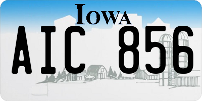 IA license plate AIC856