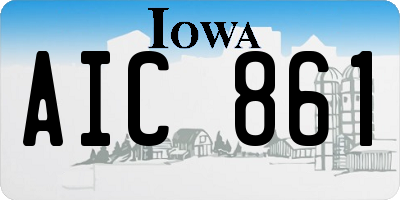 IA license plate AIC861