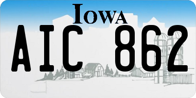 IA license plate AIC862