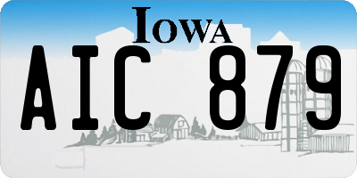 IA license plate AIC879