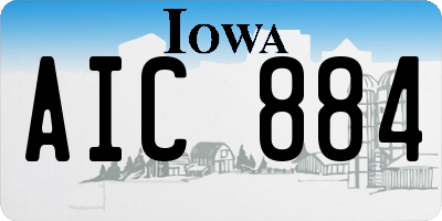 IA license plate AIC884