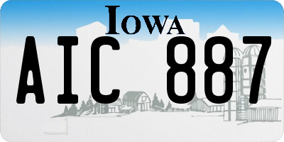 IA license plate AIC887