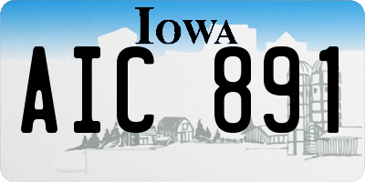 IA license plate AIC891