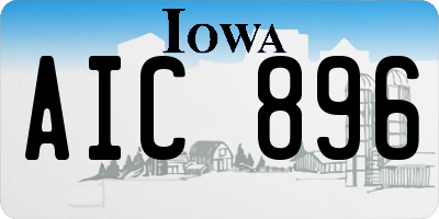 IA license plate AIC896