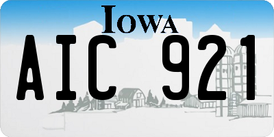 IA license plate AIC921