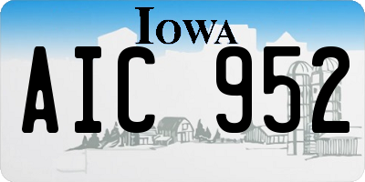 IA license plate AIC952