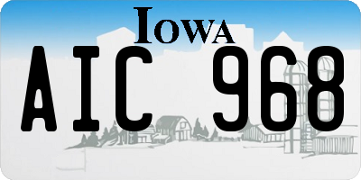 IA license plate AIC968