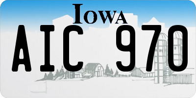 IA license plate AIC970