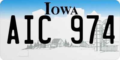 IA license plate AIC974