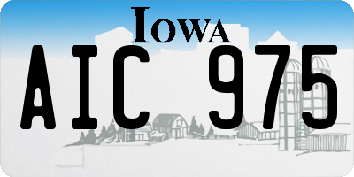 IA license plate AIC975