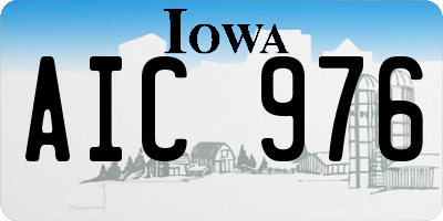 IA license plate AIC976