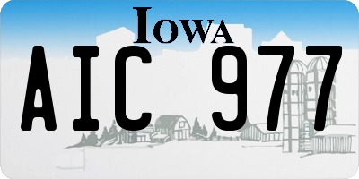 IA license plate AIC977