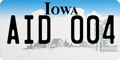 IA license plate AID004