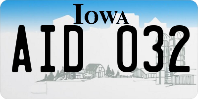 IA license plate AID032