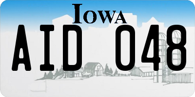 IA license plate AID048