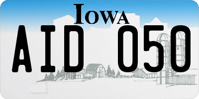 IA license plate AID050