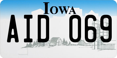 IA license plate AID069