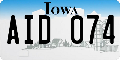 IA license plate AID074