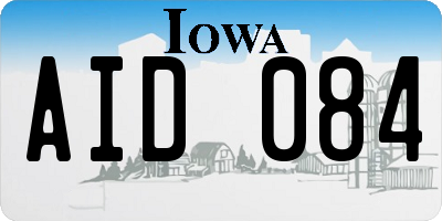 IA license plate AID084
