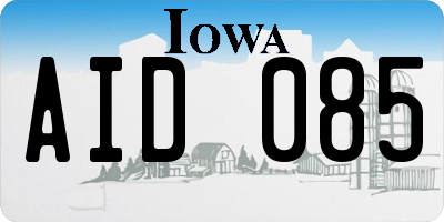 IA license plate AID085