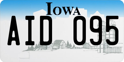 IA license plate AID095