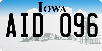 IA license plate AID096