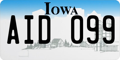 IA license plate AID099