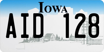 IA license plate AID128