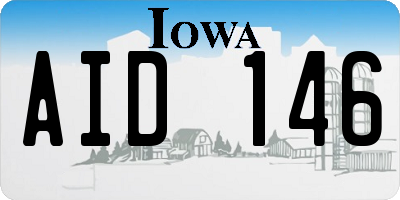 IA license plate AID146