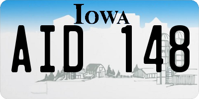 IA license plate AID148