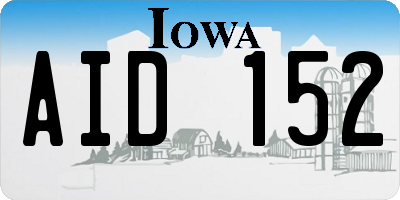 IA license plate AID152