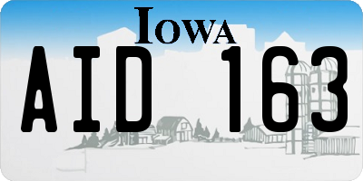 IA license plate AID163