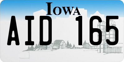 IA license plate AID165