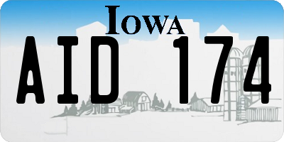 IA license plate AID174