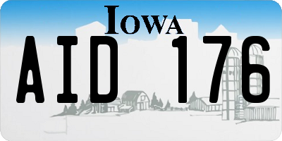 IA license plate AID176