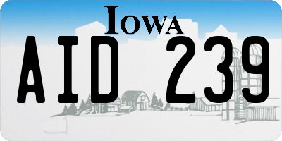 IA license plate AID239