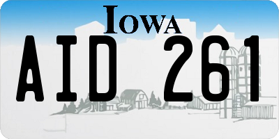 IA license plate AID261