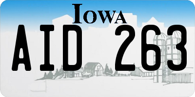 IA license plate AID263