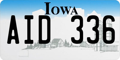 IA license plate AID336