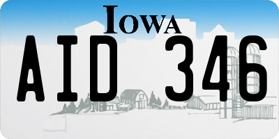 IA license plate AID346