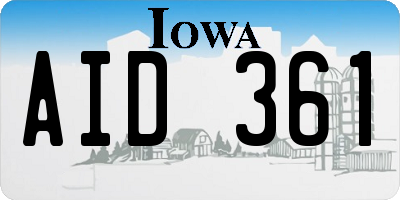 IA license plate AID361