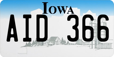 IA license plate AID366