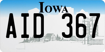 IA license plate AID367