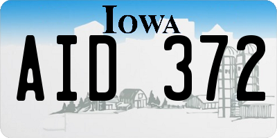 IA license plate AID372