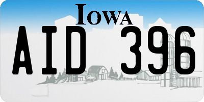 IA license plate AID396