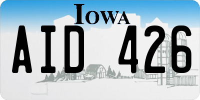 IA license plate AID426