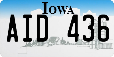 IA license plate AID436