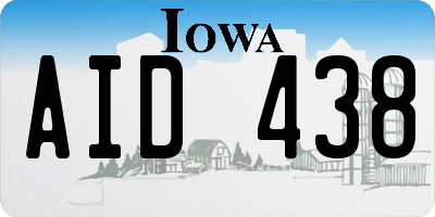 IA license plate AID438