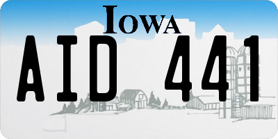 IA license plate AID441