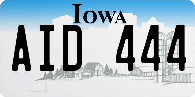 IA license plate AID444
